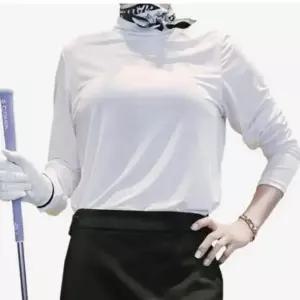 (1+1) 여성 냉감 티셔츠 하이넥 아이스 베이스 레이어 골프 스포츠 데일리 웨어