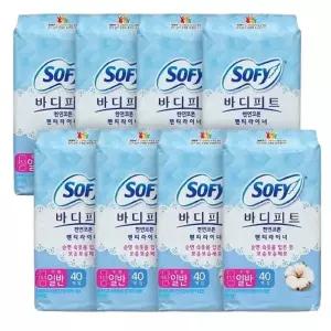 [쏘피]  바디피트 천 연코튼 라이너 일반 40개 6+2 총8개 한국 자유로운 활동