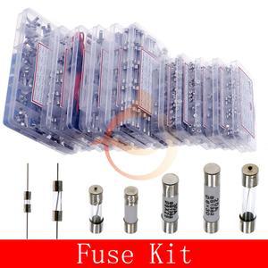 호환 12V-250V 납선 믹스 키트가 있는 느린 고속 유리 퓨즈 0 1A 0 25A 0 5A 1A 2A 2 5A 3A 3 15A 4A 5A 6A 6 3A 8A 10A 15A 16A 20A 30A