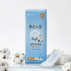 좋은느낌 좋은순면프레시 라이너 69개 4팩 - 롱 도톰한 에어핏 쿠션