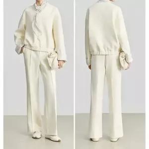 EAMT 여친 캐주얼 스트라이프 셰니어 맨투맨 긴팔 숄더 YJ1