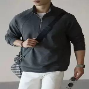 EAMT 남친 면 봄 캐주얼 라이셀 혼방 반집업 티셔츠 통기 상의 YJ1