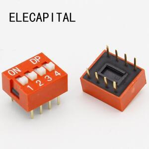 IMC 핫 10피스 2 열 8 핀 4P 위치 2.54mm 피치 DIP 레드