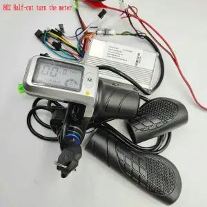 LCD 디스플레이 802하프 트위스트 스로틀컨트롤러 36v48v350W 전기 자전거 계기판 스쿠터 부품 삼륜차 ATV
