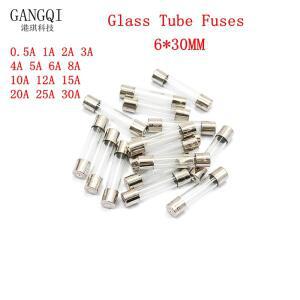 호환 빠른 블로우 유리관 퓨즈, 6 30mm, 250V, 100mA, 200mA, 250mA, 315mA, 500mA, 630mA, 750mA, 20A, 25A, 30A, AMP 퓨즈, 20/로트
