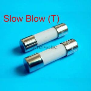 호환 20개 5x20mm 세라믹 퓨즈 5mm x 20mm 느린 블로우 T 유형 2A/3 15A/4A/5A/6 3A/8A/10A 250V