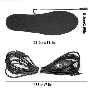 호환 겨울 스키용 전기 발열 깔창 USB 전원 발 워머 남녀노소 가족용 3단계 온도 조절 발 워밍 패드