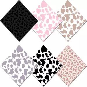BHAHB 6 PCS 안경 청소 천 렌즈 남녀 공용 마이크로파이버 귀여운 에스테틱 재사용 가능한 휴대폰 화면