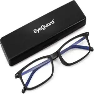 EYEGUARD 얇고 가벼운 블루 라이트 리딩 안경과 휴대용 케이스 슬림 미니 포켓 컴팩트 여성용 소형 리더기