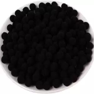 1000피스 폼폼 블랙 0.4인치 소형 크래프트 DIY 아트용 부드러운 푹신한 퍼프 볼 및 벌크 제작 장식 용품