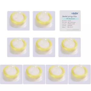COBETTER 10개/pk 멸균 주사기 필터 이중층 PES 친수성 멤브레인 0.45μm 실험실 직경 33mm 개별 포장