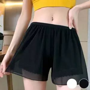 오너클랜 여성 이중 신축성 좋은 원단 레이스 밑단 속바지 레이스바지 헴라인속바지 치마속바지