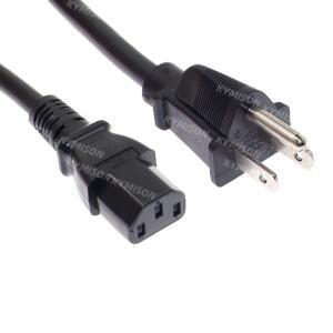 전원 공급 장치 교체용 3핀 5-15P - IEC 60320 C13 케이블 개인용 컴퓨터용 16AWG/14AWG AC 코드