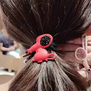 눈웃음 쥐 머리끈 동물 머리 슈슈 학년 남자 여자 머리고무줄 헤어끈 헤어장식 헤어슈슈