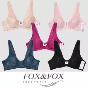 (폭스) 자수 플라워 조끼스타일 와이어 몰드 B컵 브라 eri4+8qZF