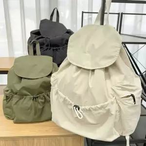 백팩 남녀공용 스트랩 면가방 데일리가방 사이드포켓