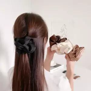스카프 헤어 타이 스크런치 머리끈 4color 1set 고무줄끈 고무줄 머리곱창끈 곱창끈 곱창밴드