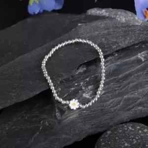 시후주얼리 실버925 데이지 볼 체인 팔찌 LS070Bc 심플팔찌