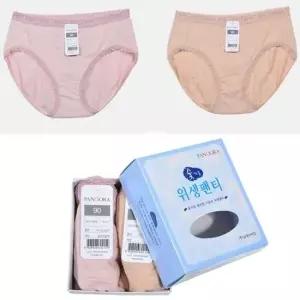 비비안 복부누름 숯가공 위생팬티 2매입 잔잔한