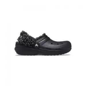 CROCS KIDS 클래식 플리스 라인드 클로그플리스 스트랩 키즈 - 블랙 377994