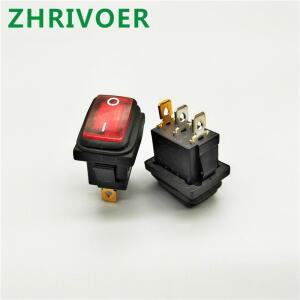 LED 방수 로커 스위치 버튼 보트 타입 3 핀 10A 250V IP67 KCD1 12V 220V