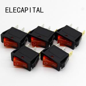 레드 LED 라이트 3 핀 SPST ONOFF G132 보트 로커 스위치 자동차 대시 보드 트럭 RV ATV 홈 15A 250V 20A
