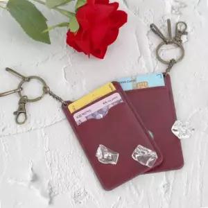 키홀더 핸드백 분실방지 슬림 열쇠고리 가죽 카드 지갑 레드 명품 지갑선물 슬림지갑