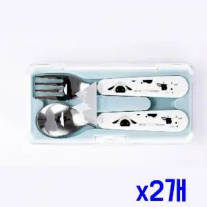 스텐 스푼포크 깔끔 케이스 세트 x2개 스푼포크세트