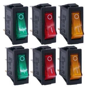 6개 로커 스위치 3핀 2단 ONOFF AC 20A 125V 15A SPST LED 조명 보트 자동차용 토글