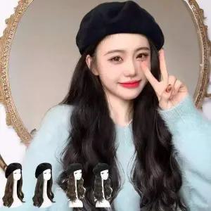 [골드스마일]아띠스 베레모 모자형 탈부착 가발 SD-251125