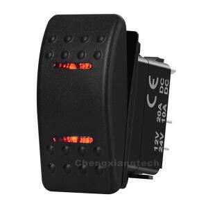 12V SPST DPDT 로커 스위치 빨간색 Led 조명 듀얼 바 ON OFF ON ON-OFF-ON 자동차 보트