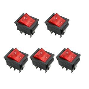 KCD1 LED 토글 로커 스위치 - ON-OFF 기능 250V125V AC 고하중 보트 패널 및 RV 시스템용