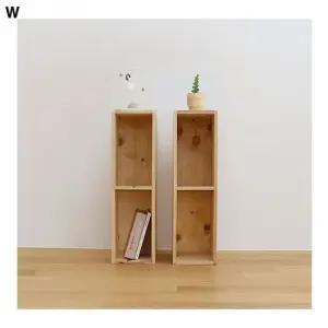 DIY2단책장 원목책장 고급조립책장 삼나무슬림 원목책장 DIY책장 조립책장 삼나무책장