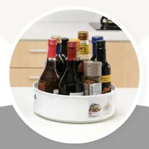 회전 트레이 화장품 양념통 정리대 회전트레이 정리대 주방 화장품정리대 화장품트레이