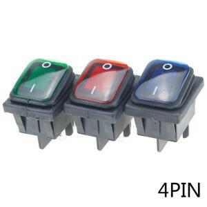 1pcs on off 12V220V 헤비 듀티 4 핀 DPST IP67 밀폐형 방수 자동 보트 해양 토글 로커 스위치 LED 12V 220