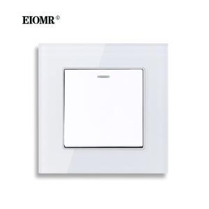 EUUK 표준 벽 조명 스위치 16A 250V 1 갱 12 웨이 소켓 화이트블랙골드그레이실버 86m86mm 로커