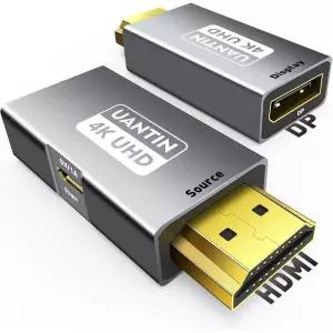 UANTIN HDMI 디스플레이 포트 어뎁터 4K 60Hz 1080p 120Hz Uni-Directional HDMI Male to DP Female Conver