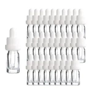 오너클랜 화이트 잠금캡 5ml 30개 스포이드 투명 공병 향수용기 불투명용기 드롭병 오일병