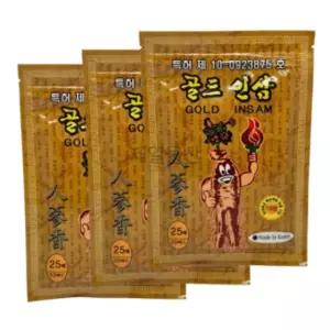 골드인삼 겅강 패드 25매입 붙이는 찜질 패치 3개 근육통 도매 벌크 붙이는