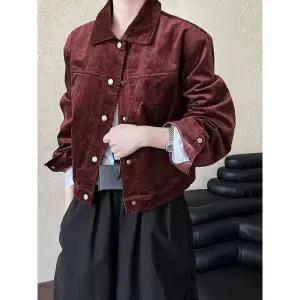 여사친 가을 캐주얼 빈티지 러블리 루즈핏 코트 사파리 상의 점퍼 코듀로이 야상 다올3