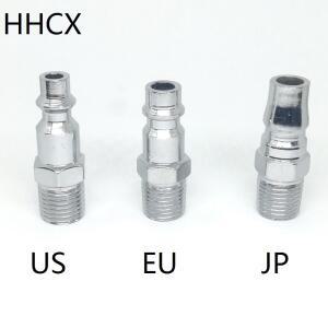 1PCS 1/4 외부 나사 공압 퀵 커플 링 수 커넥터 미국/유럽/JP 스타일 조인트
