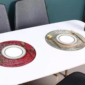 친절한탄씨 프렌치 북유럽풍 테이블 식탁 플레이트 매트 부채무늬 식탁유리대용 품격식탁매트