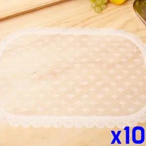 친절한탄씨 WL 화이트 로맨틱 테이블 매트 x10개 식탁플레이팅 식탁플레이팅 플레이팅매트