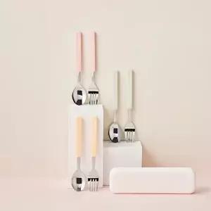 [에디슨]에디슨 2단계 스푼포크 케이스 세트 키즈