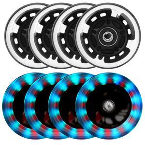 8팩 라이트 업 인라인 스케이트 휠 휠용 72MM ABEC-9 76MM 64MM 80MM