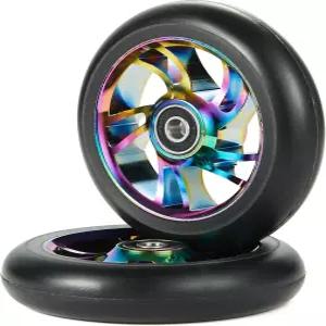 네오 110mm 프로 스쿠터 휠 - ABEC-9 베어링이 장착된 2개 세트 부드러운 승차감