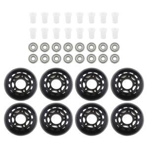 EMAGTECH 8피스 64MM 82A 인라인 스케이트 ABEC-7 베어링 휠 수하 롤러