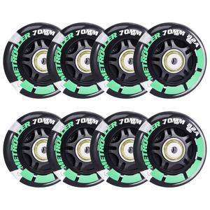 8팩 70MM 라이트 업 82A 인라인 스케이트 ABEC-7 베어링 , 실외 휠, 실내