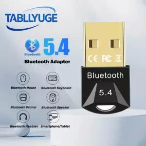 PC 용 Bluetooth 어댑터 USB 5.4/5.3/5.1/5.0 스피커 마우스 키보드 무선 동글 송신기 수신기