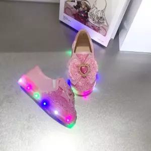 (아동화) 여아 LED 반짝이 공주 운동화 유아 아기